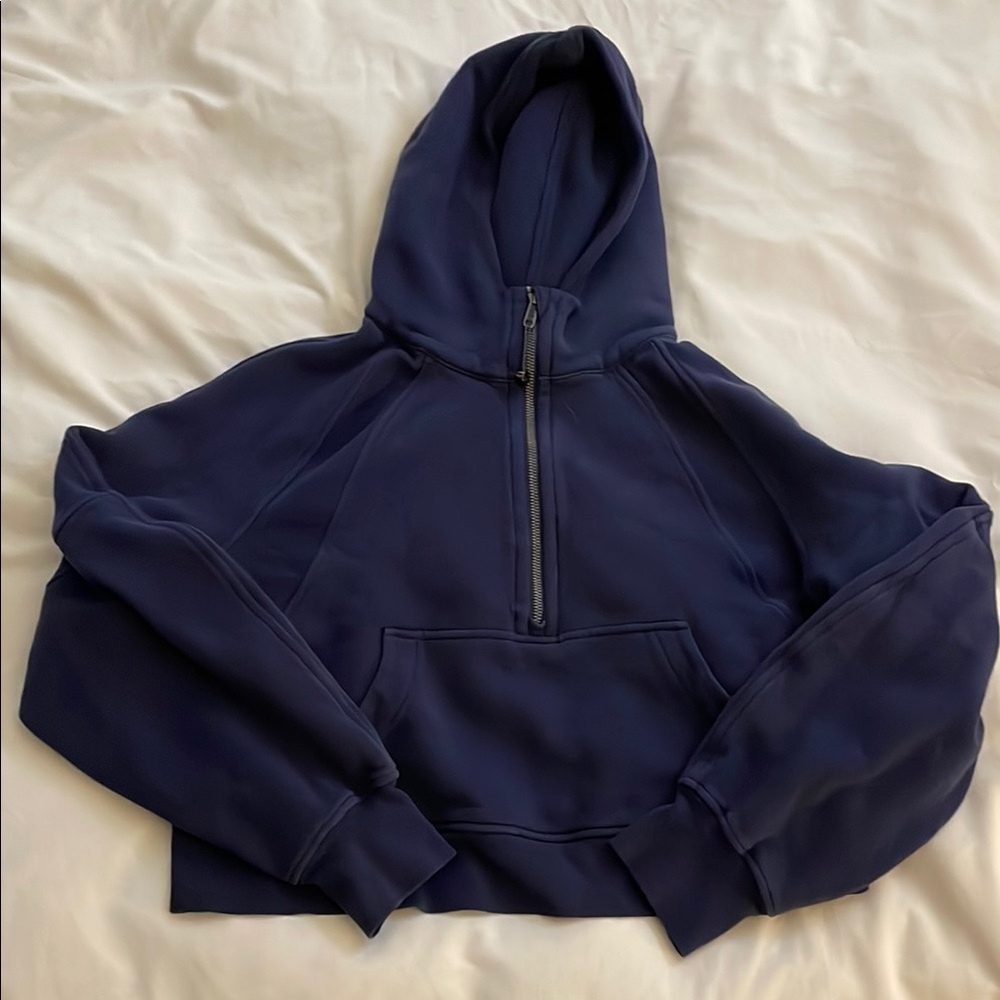 lululemon Scuba Half-Zip Hoodie Navy Blue XS/S